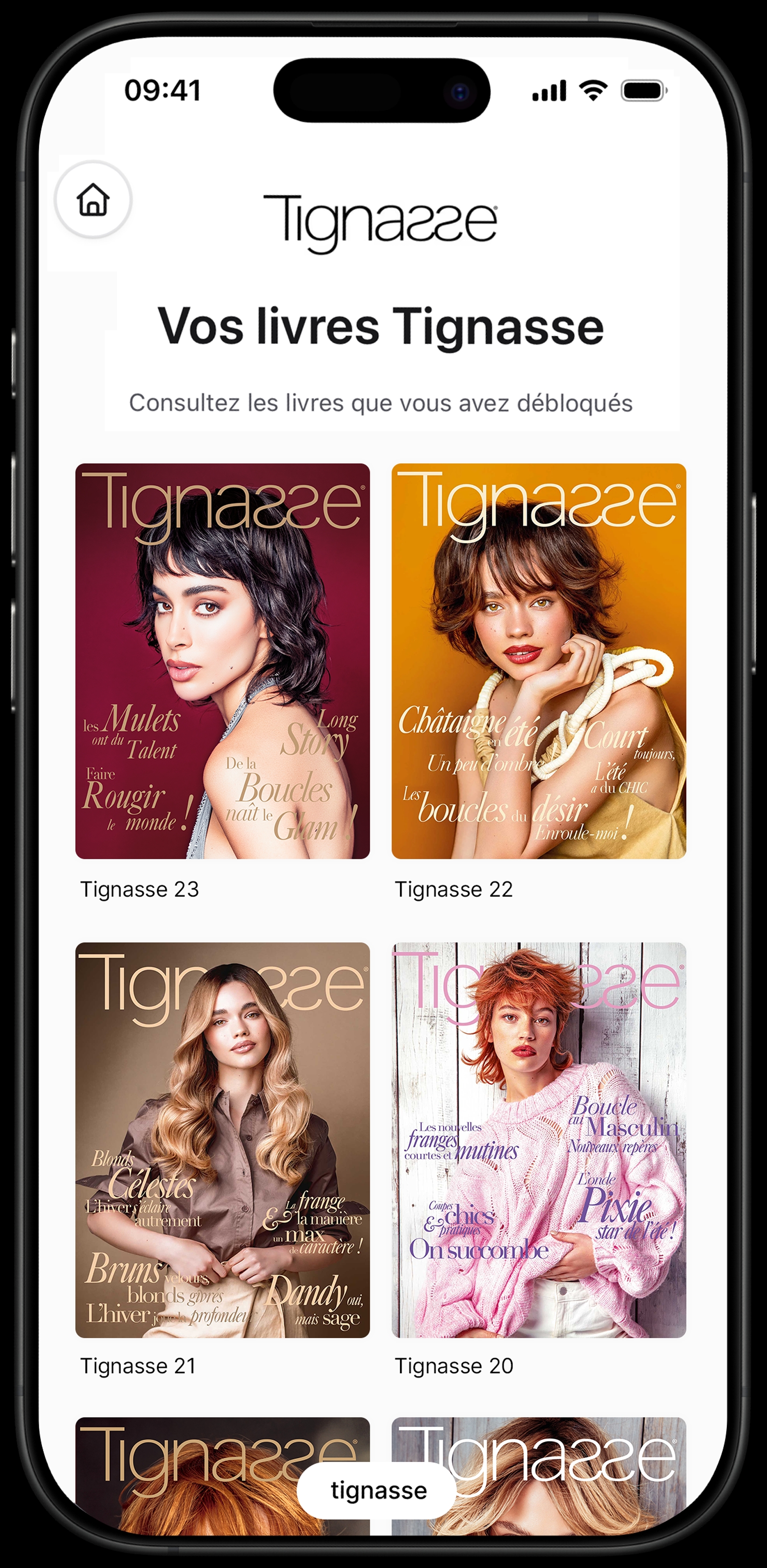 App preview — flip through the books
